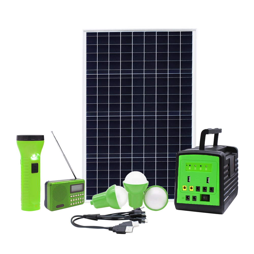 Pay as You Go Portable off Grid Solar Home Lighting Energy System for Power DC TV Fan