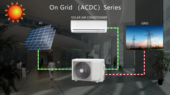 Low Price 12000BTU 1 Ton Wall Split Mini Split Solar Hybrid Energy Saving Air Conditioner