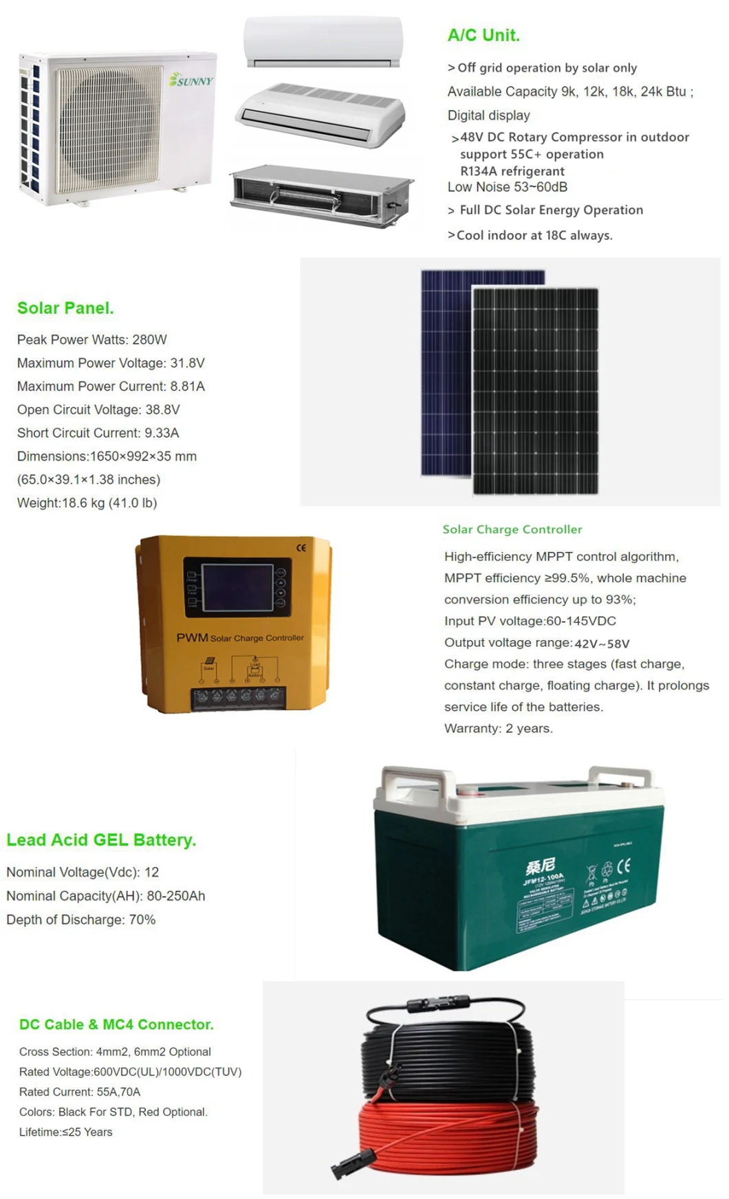 Solar Air Conditioner off Grid