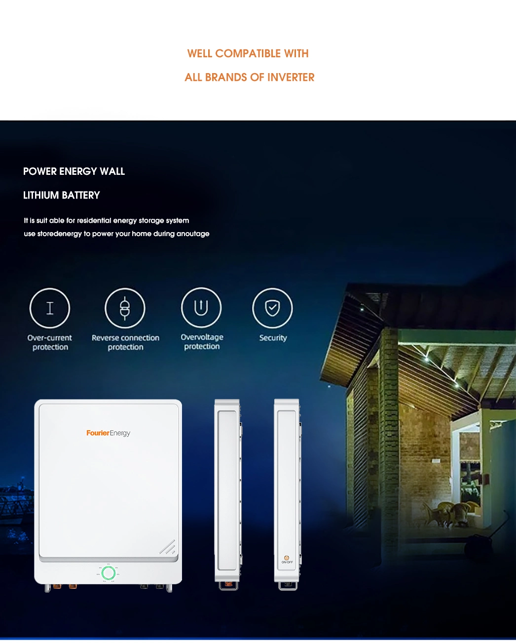 Hot Sale 51.2V 10years LiFePO4 Solar Power Lithium Home Energy Storage Battery