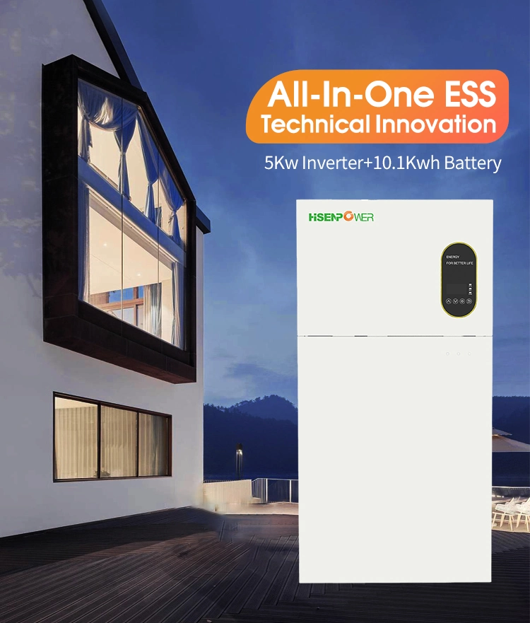 All-in-One Energy Storage System Have 5kw PV Inverter and 10kwh Stand Inverter Battery