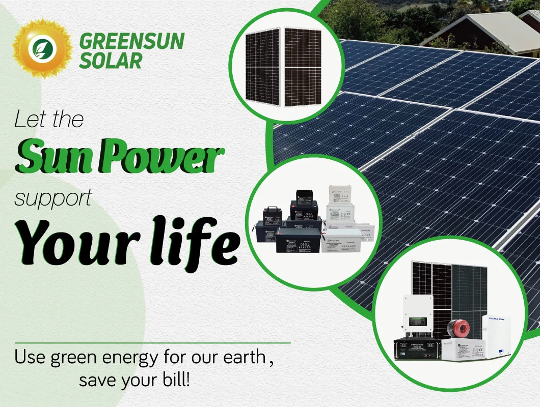 Greensun Storage 8000W Solar Hybrid Energy System 3kw 5kw 8kw 10kw 20kw Solar Power System