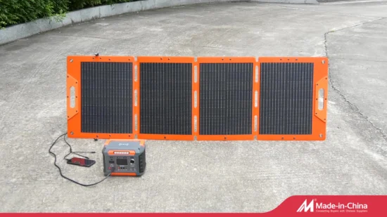 Outdoor Power Station Portable with Foldable 200W Solar Panel Emergency Power Supply Battery Portable Solar Power Station